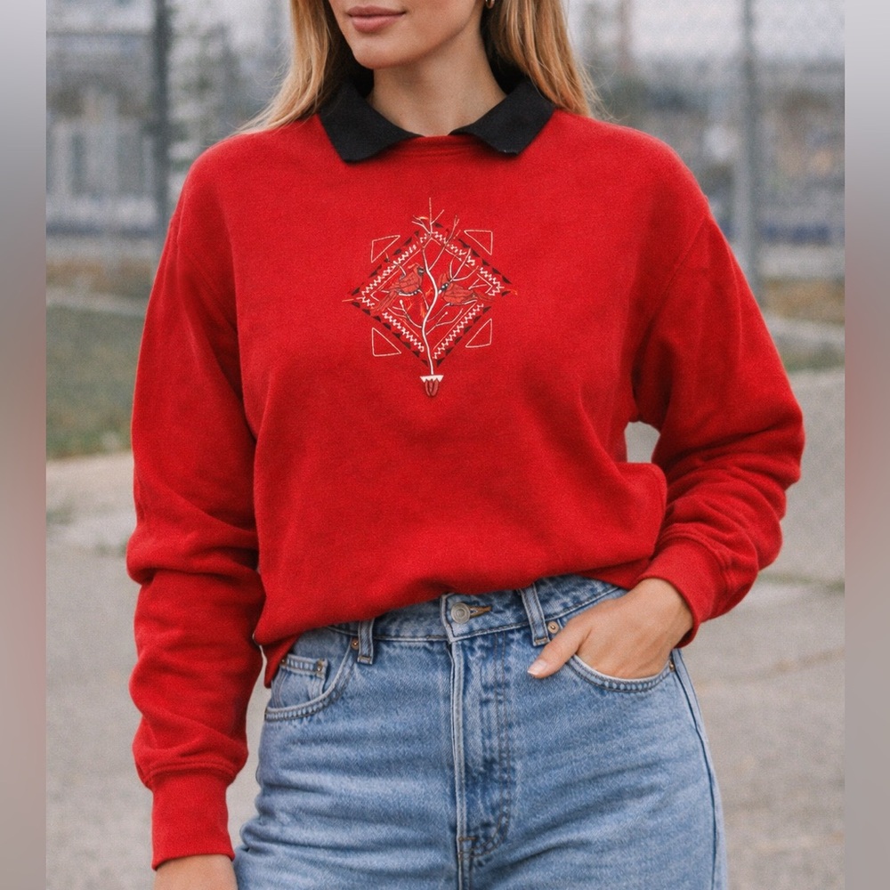 Vintage 90s Northern Reflections Sweater Size Medium Cozy Cottagecore Pullover